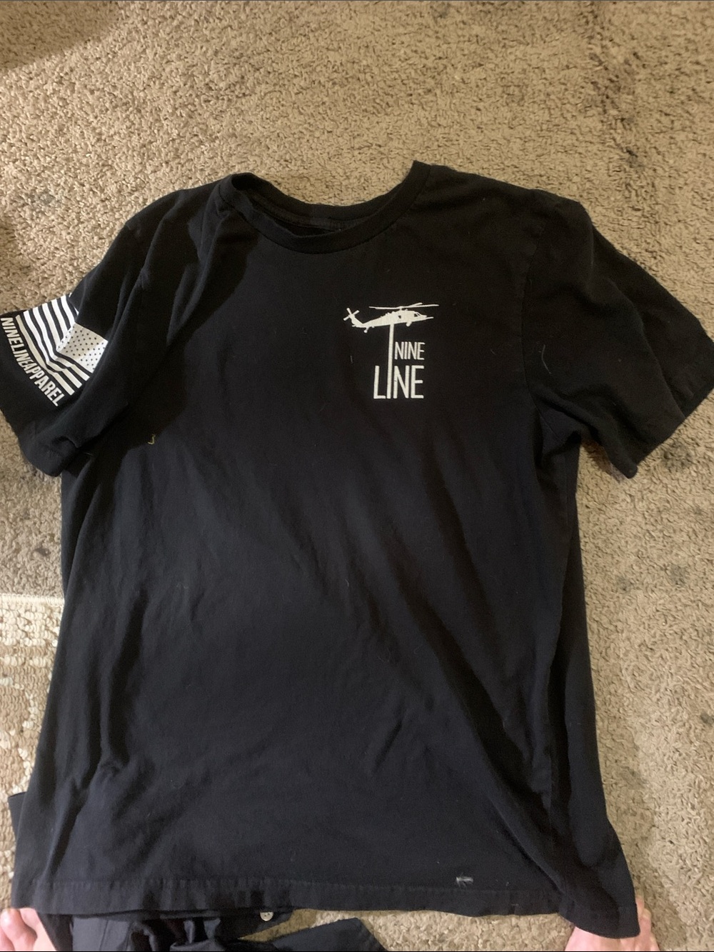 Nine Line Men's Black Short Sleeve Graphic Tee